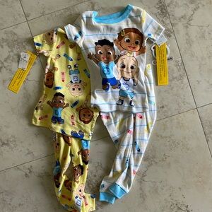 NWT Cocomelon Crayons Snug-Fit Pajama Set 3T